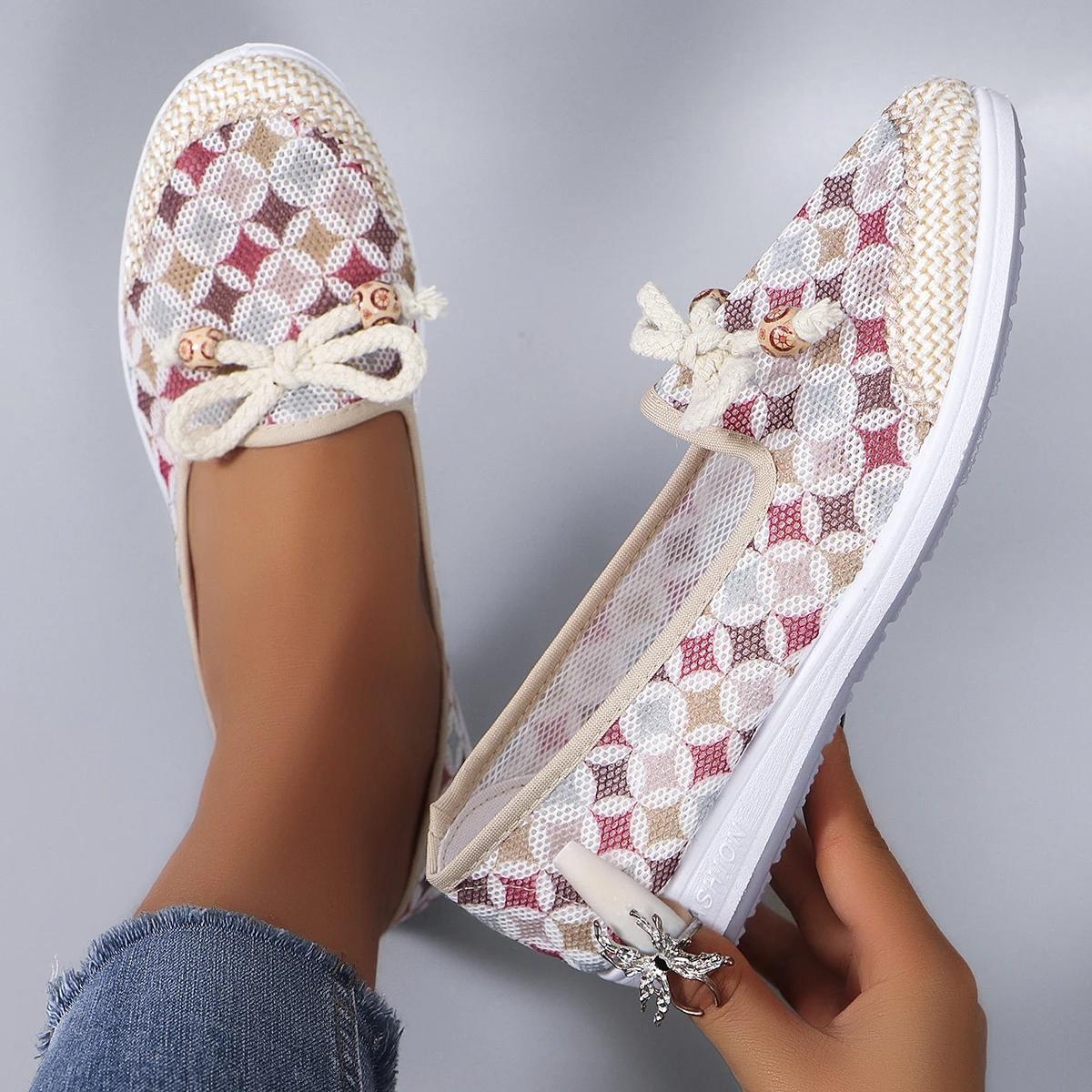 Women's summer breathable mesh flat shoes women's shoes casual sneakers shoes, clearance free shipping