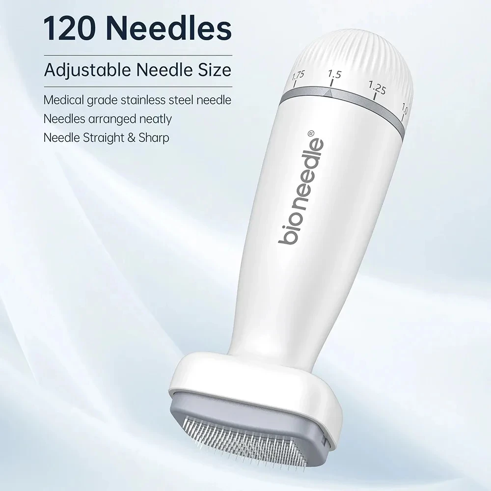 Adjustable Skin Rejuvenation Dermastamp Microneedling Derma Stamp Bio Needle 120Pins Needle length 0.25mm Home Use Beauty Tool