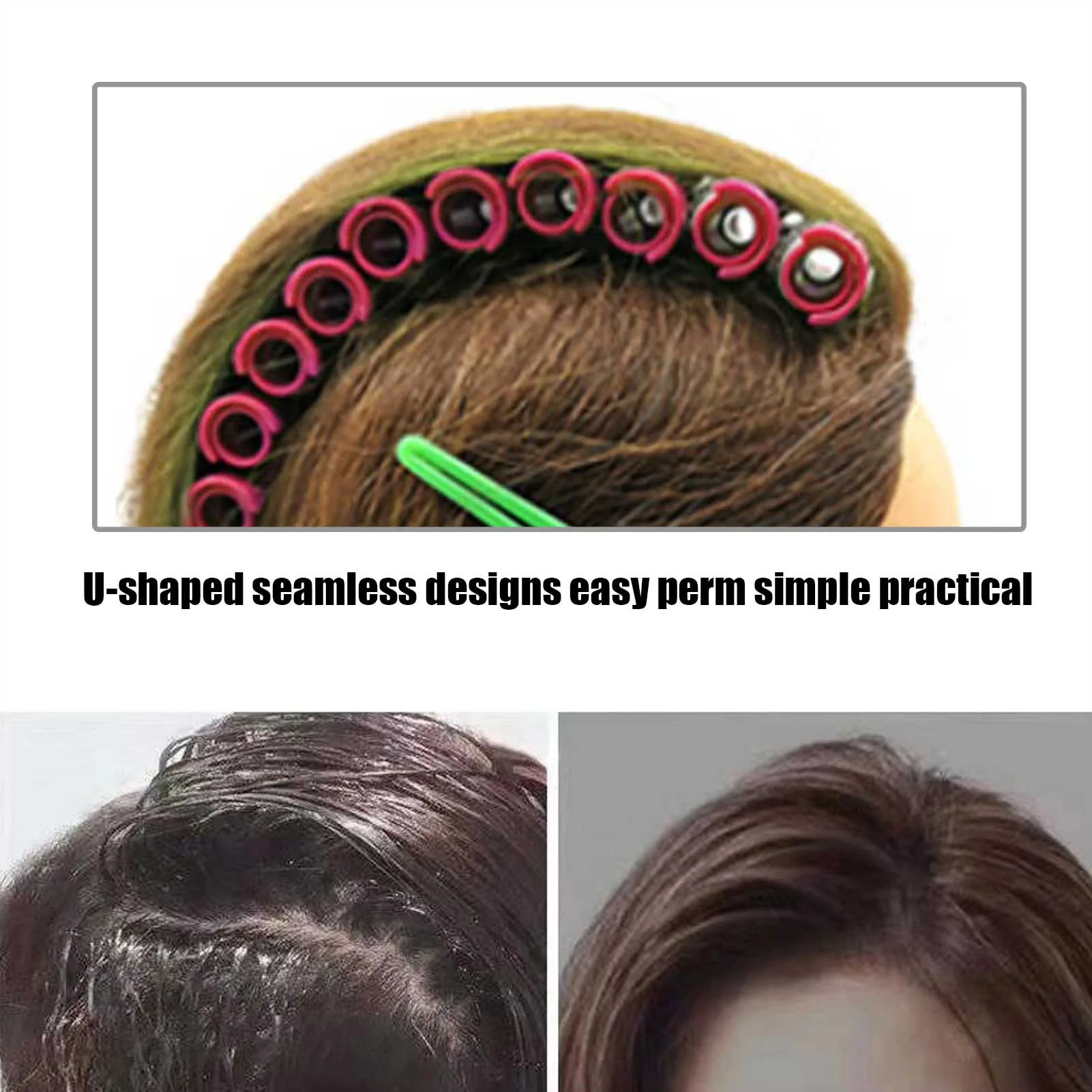 20pcs Hair Perm Rods Perming Rod Hair Roller Curler Hairdressing Tool Kit Perm Rods Tool Hair Styling Tool