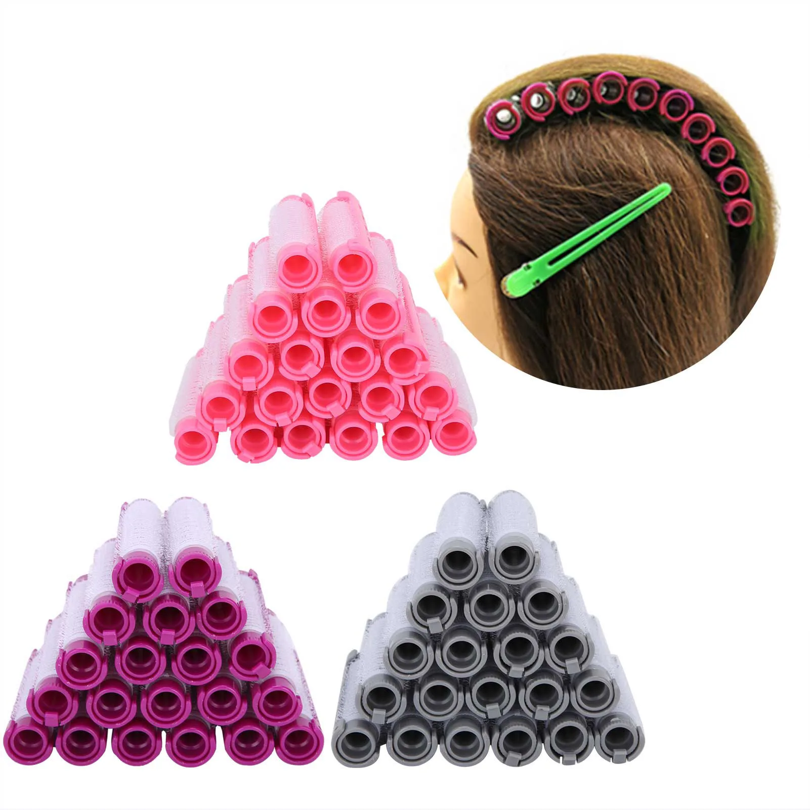 20pcs Hair Perm Rods Perming Rod Hair Roller Curler Hairdressing Tool Kit Perm Rods Tool Hair Styling Tool