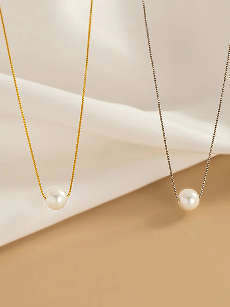 925 Sterling Silver Luxury Fashion White 6MM 8MM 10MM Mother of Pearl Pendant Necklace for Women Wedding Jewelry Accessories