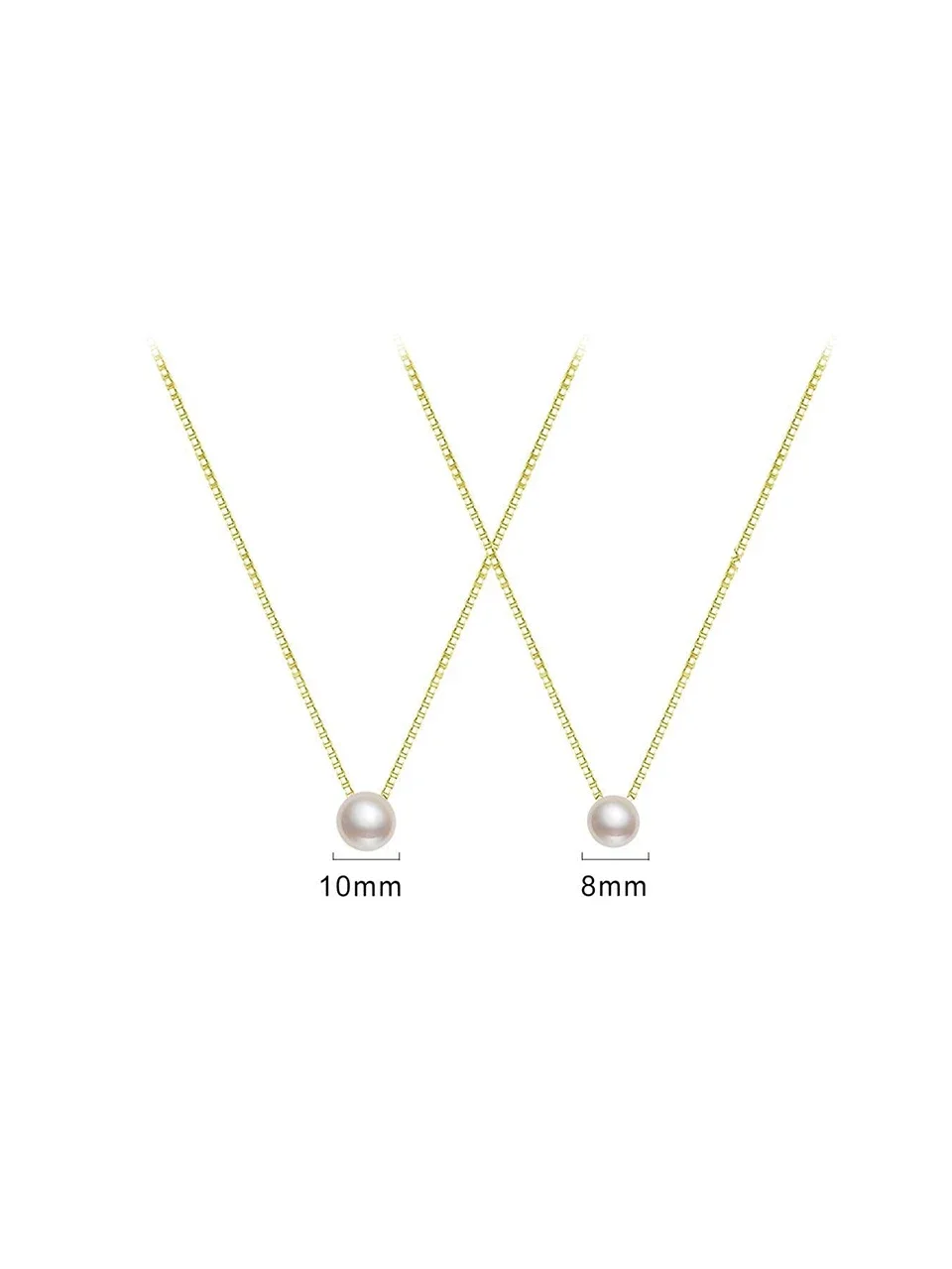 925 Sterling Silver Luxury Fashion White 6MM 8MM 10MM Mother of Pearl Pendant Necklace for Women Wedding Jewelry Accessories