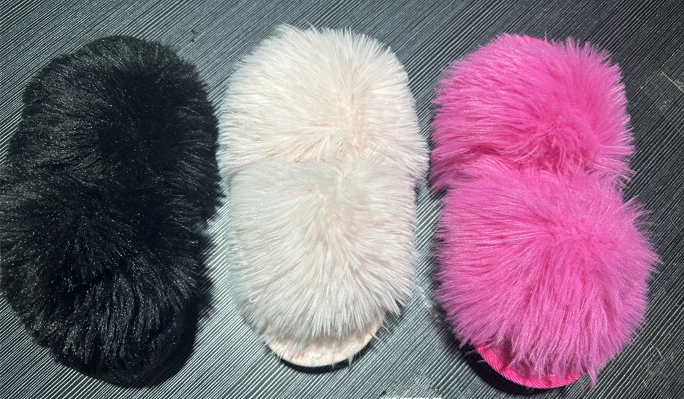 2026 New Women's Faux Fur Fluffy Slippers Autumn Winter Home Floor Shoes Soft EVA Sole Light Weight Female Fashion Slides