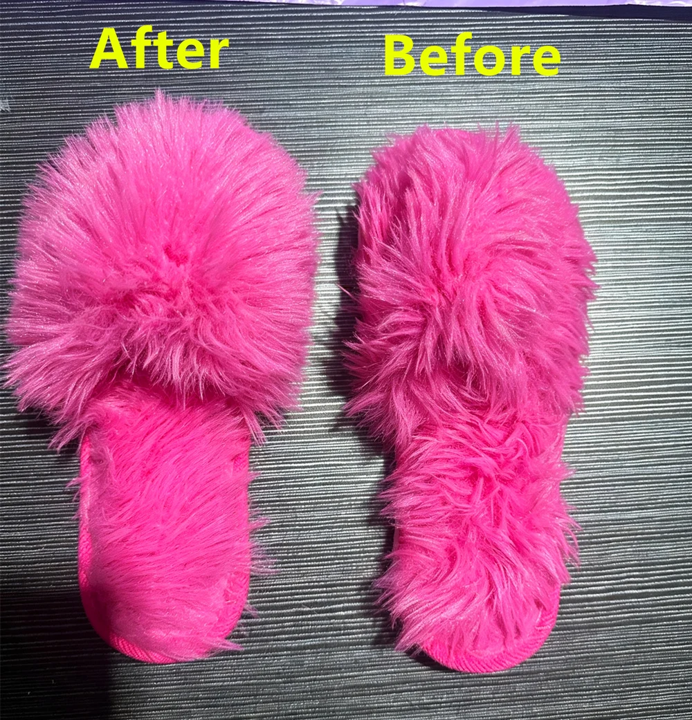 2026 New Women's Faux Fur Fluffy Slippers Autumn Winter Home Floor Shoes Soft EVA Sole Light Weight Female Fashion Slides