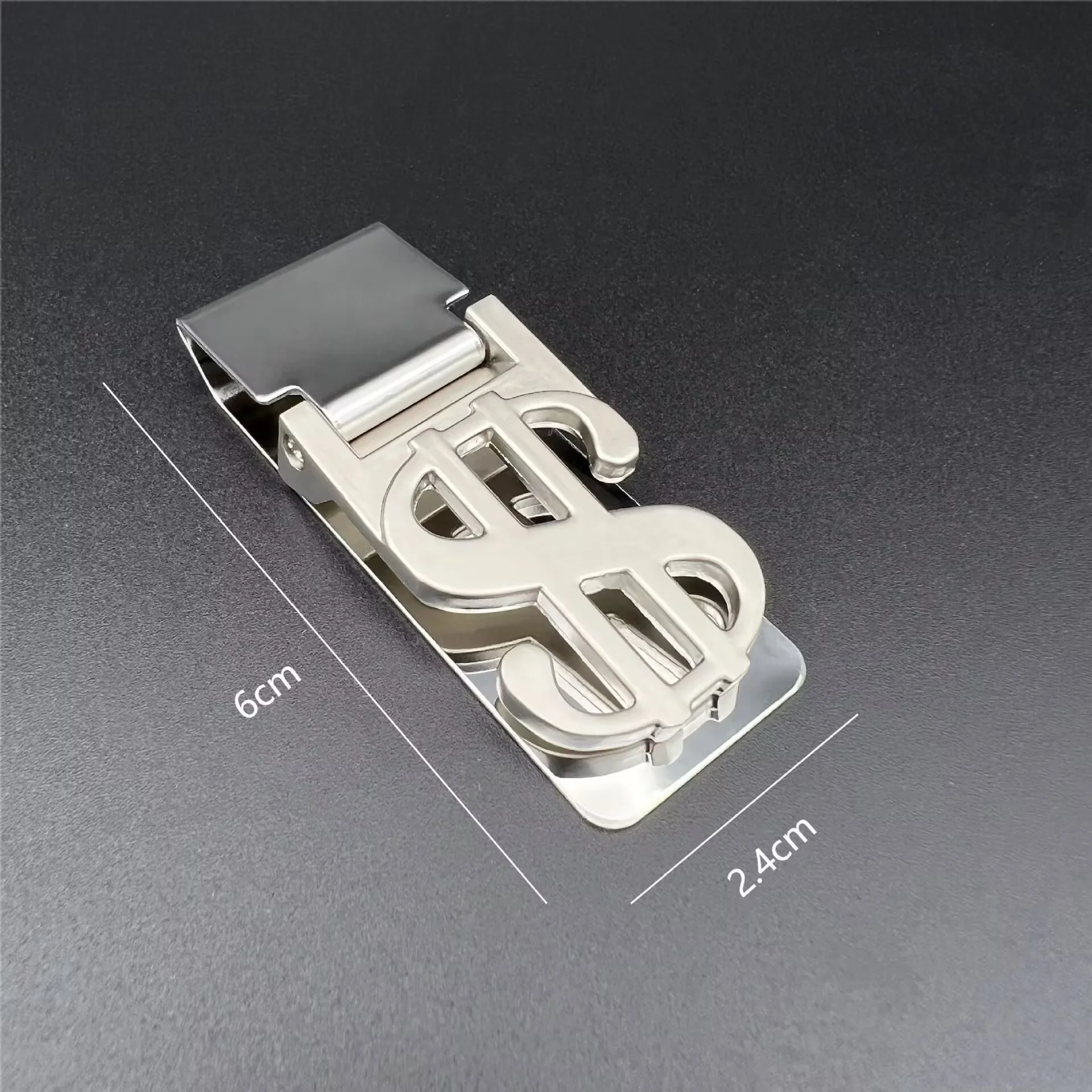 6 styles Custom Lettering Quality Money Clip Wallet For Men Stainless Steel Metal Money Clip Simple Dollar Cash Clamp Holder