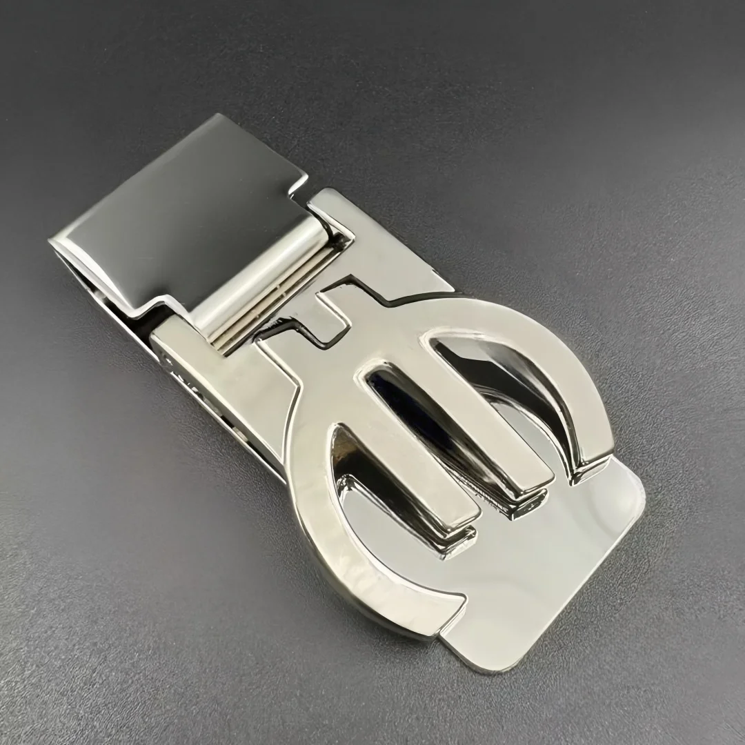 6 styles Custom Lettering Quality Money Clip Wallet For Men Stainless Steel Metal Money Clip Simple Dollar Cash Clamp Holder