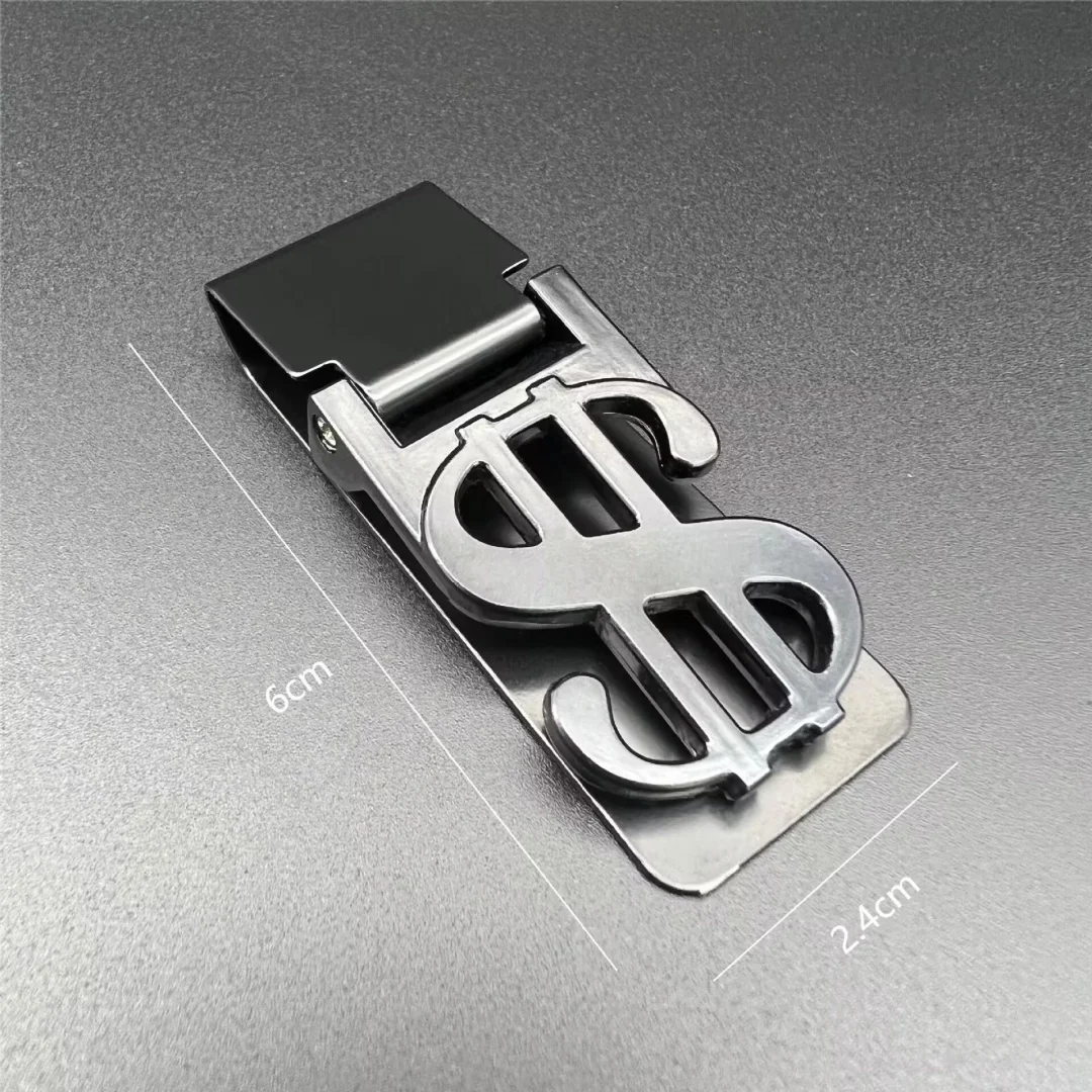 6 styles Custom Lettering Quality Money Clip Wallet For Men Stainless Steel Metal Money Clip Simple Dollar Cash Clamp Holder