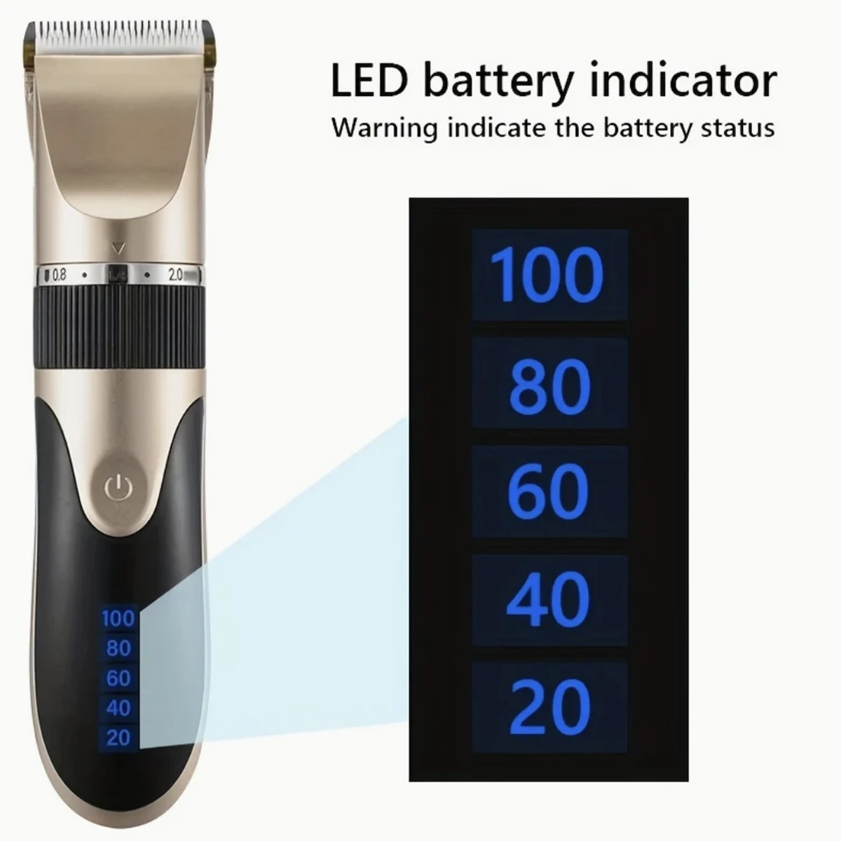 Hair Clipper Trimmer With Comb And 4 Caps,Haircut Blade,Body Hair Sideburns Trimmer Low Noise Rechargeable Hair Cutting Machine