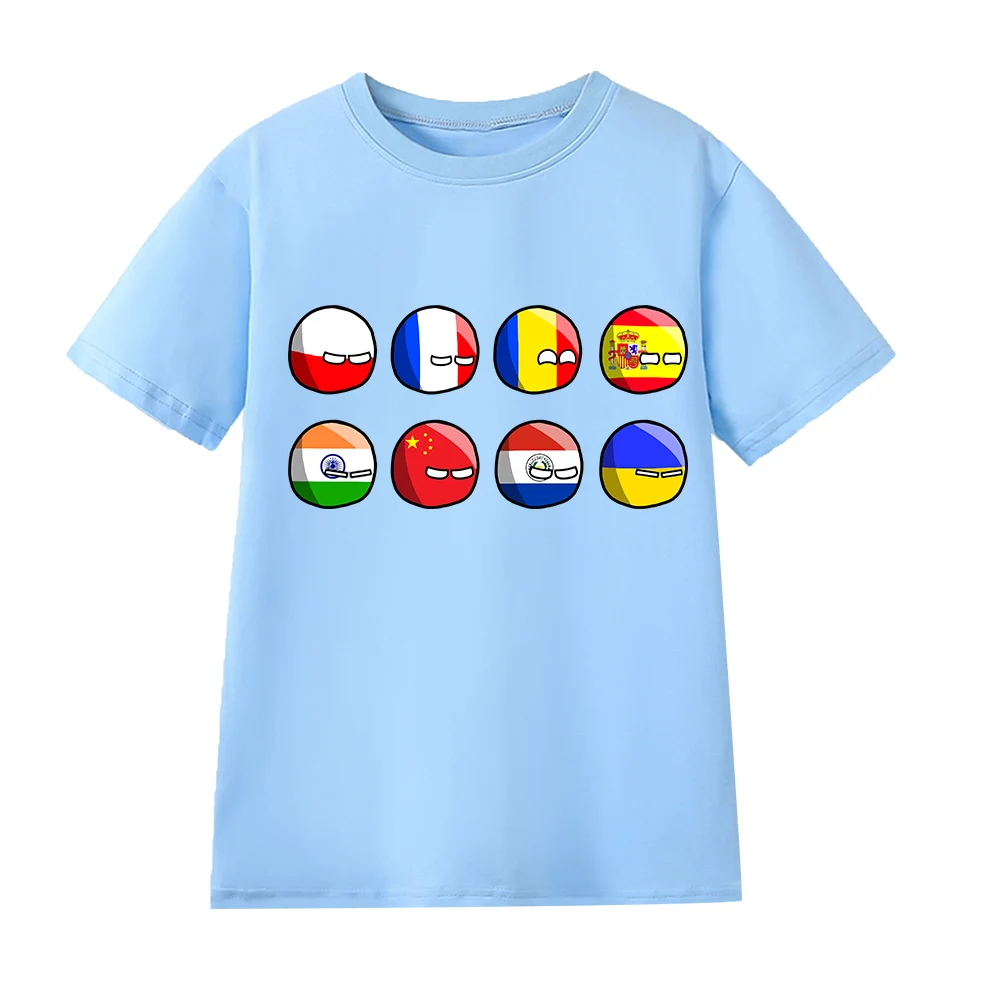 Countryball Polandballs Clothes for Summer Toddler Girls Clothes Children Top Child Tracksuit Boys Suit Child House Clothing