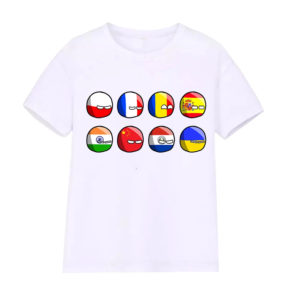 Countryball Polandballs Clothes for Summer Toddler Girls Clothes Children Top Child Tracksuit Boys Suit Child House Clothing