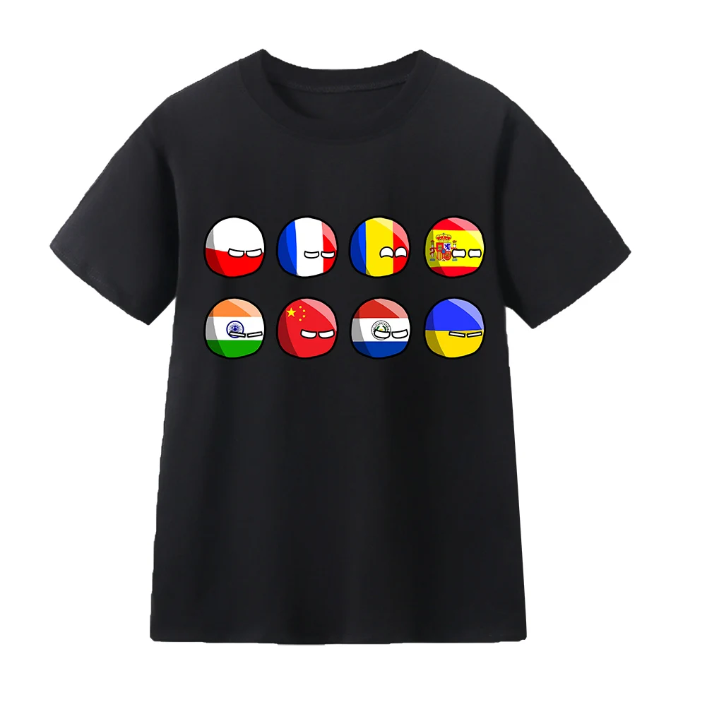 Countryball Polandballs Clothes for Summer Toddler Girls Clothes Children Top Child Tracksuit Boys Suit Child House Clothing