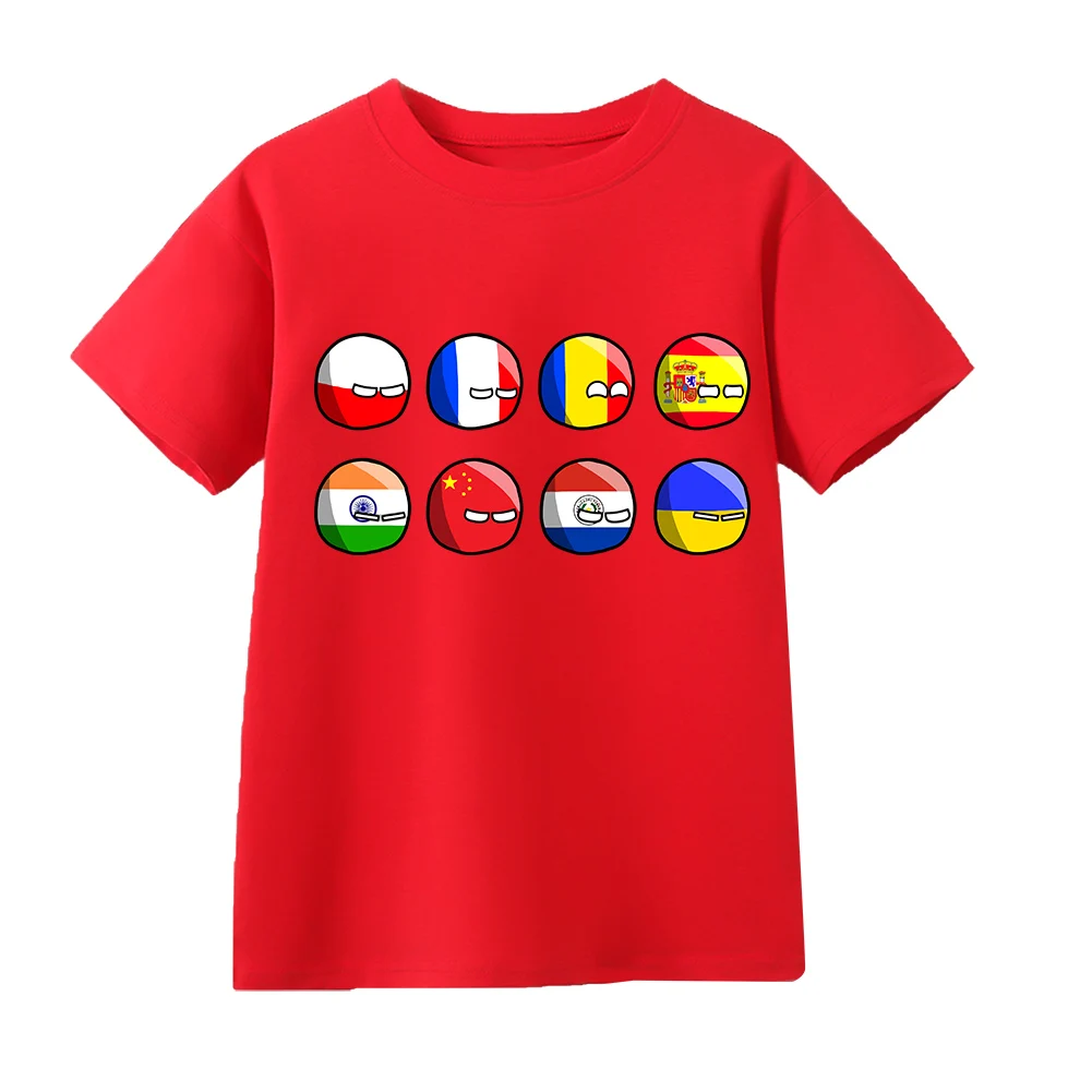 Countryball Polandballs Clothes for Summer Toddler Girls Clothes Children Top Child Tracksuit Boys Suit Child House Clothing