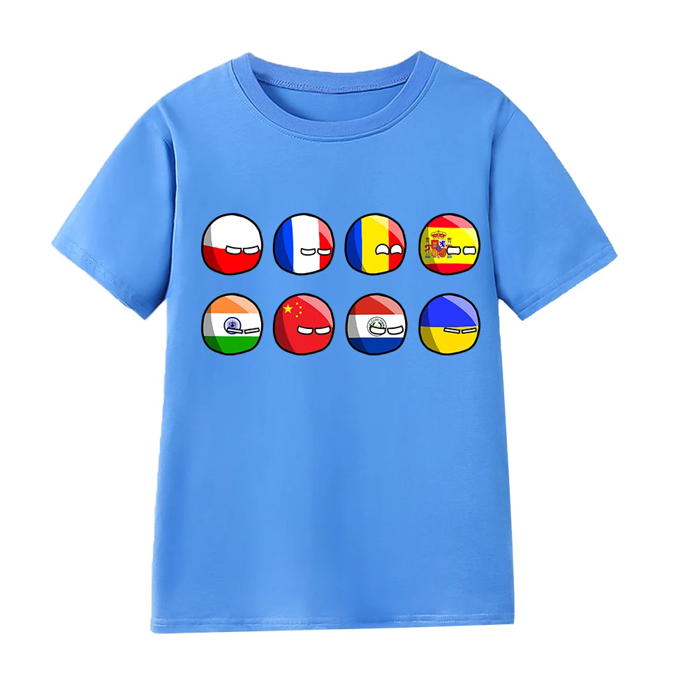 Countryball Polandballs Clothes for Summer Toddler Girls Clothes Children Top Child Tracksuit Boys Suit Child House Clothing