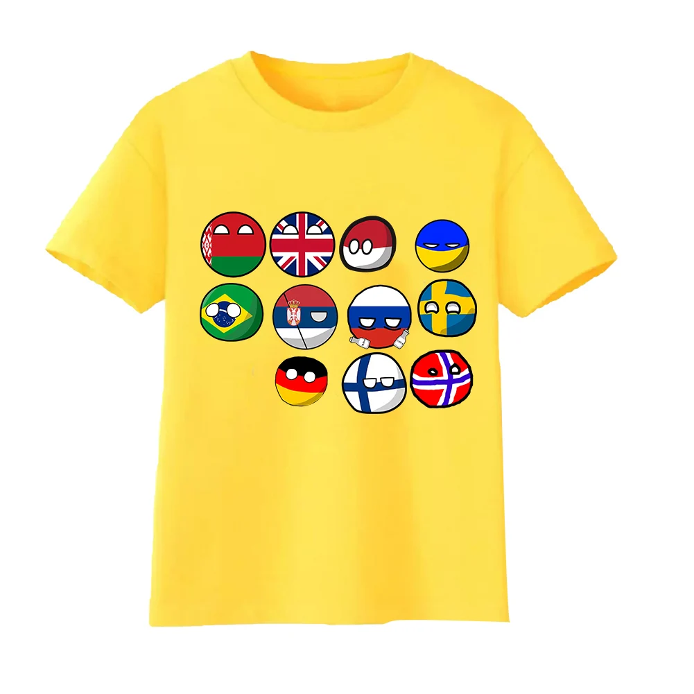 Countryball Polandballs Clothes for Summer Toddler Girls Clothes Children Top Child Tracksuit Boys Suit Child House Clothing