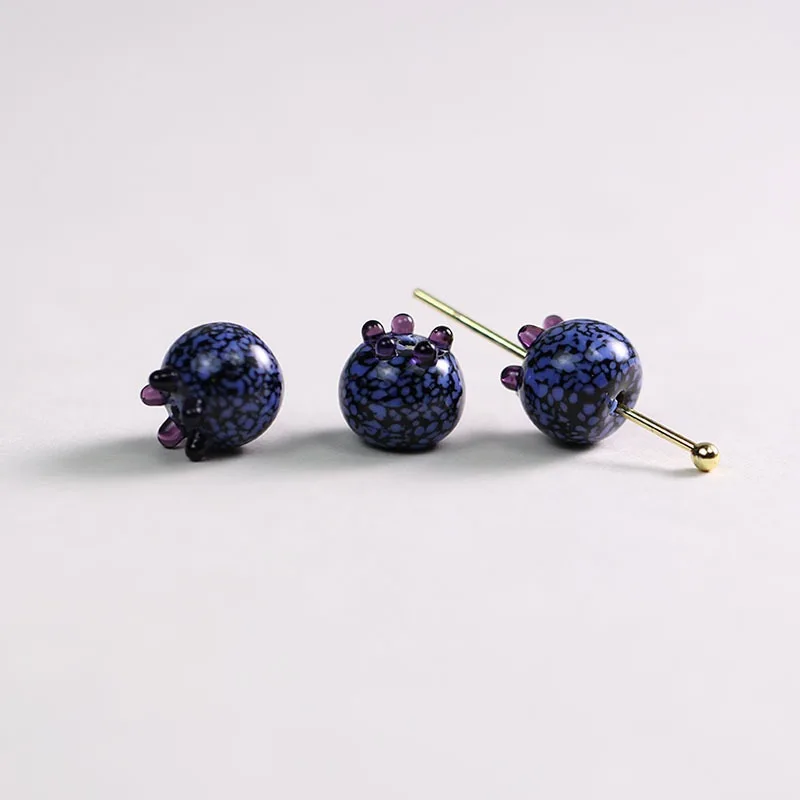 Blueberry Glass Beads Handmade Simulation Fruit Raspberry Jewelry Bracelet DIY Accessories