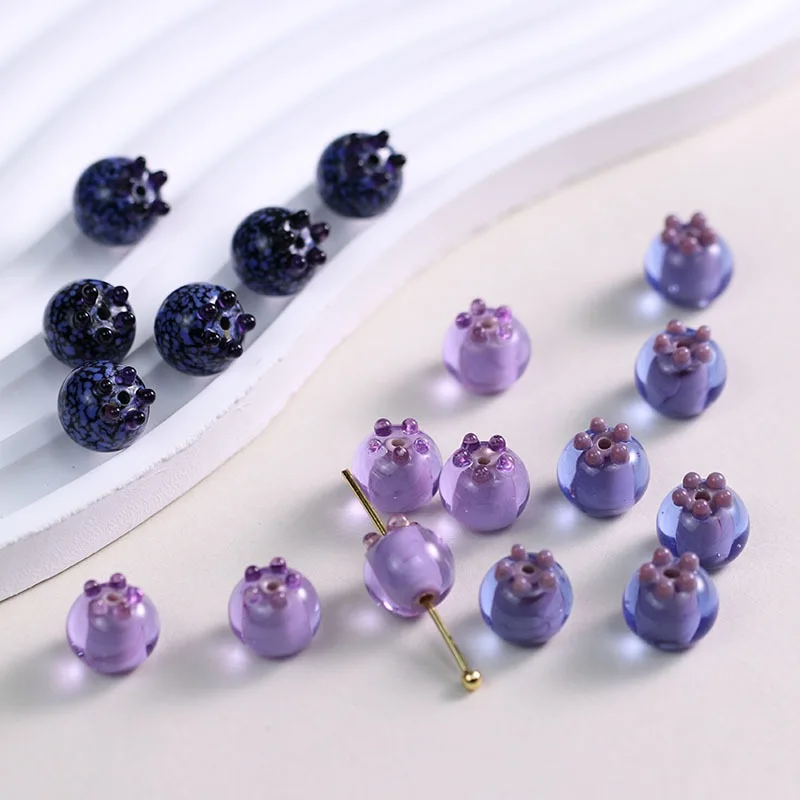 Blueberry Glass Beads Handmade Simulation Fruit Raspberry Jewelry Bracelet DIY Accessories