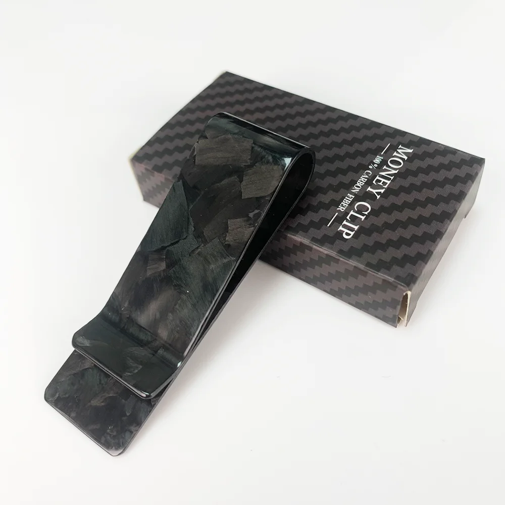 22mm High Quality Real Carbon Fiber Mini Money Clip Durable Slim Credit Card Holder For Men Women