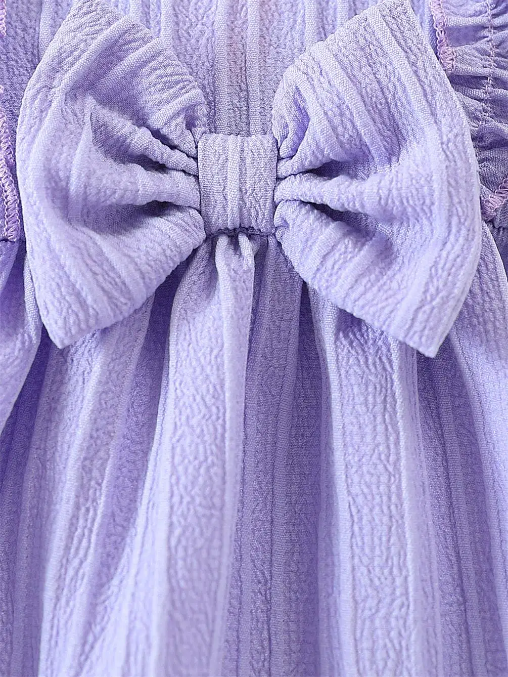 Baby Girl Summer Blue Dress with Ruffled Edges and Bow, Sweet and Cute Style Dress Suitable for 0-3 Year Old Cute Baby Girls