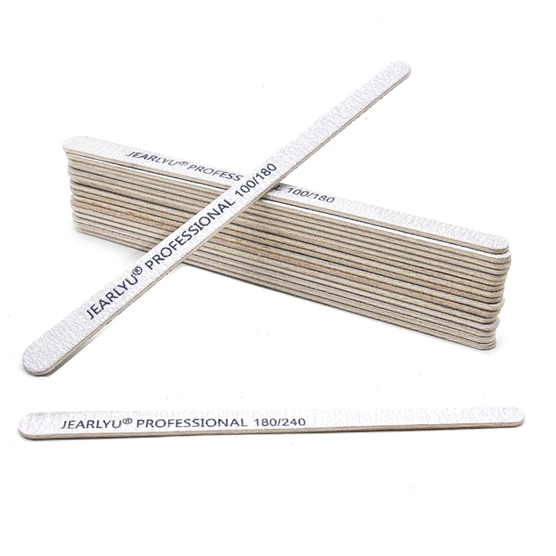 100/200pcs Wooden Nail File 100/180/240 Grey Sandpaper Buffer Professional Files Pedicure Manicure Polishing Tools Wholesale