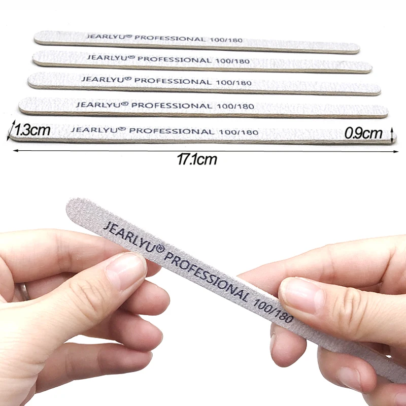 100/200pcs Wooden Nail File 100/180/240 Grey Sandpaper Buffer Professional Files Pedicure Manicure Polishing Tools Wholesale