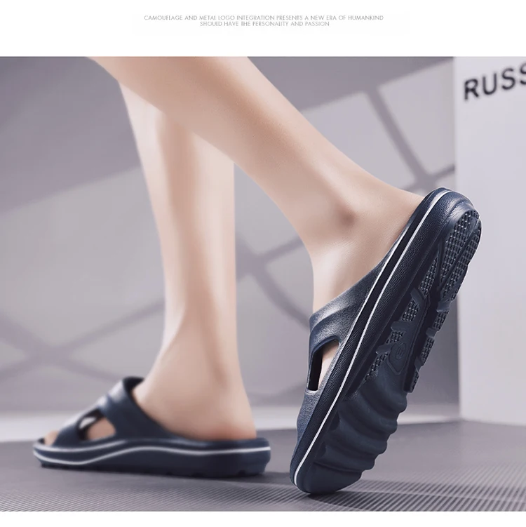 New slippers men's summer 2025 new trend home indoor bathroom bathing leisure wear-resistant outdoor beach shoes light 40-45