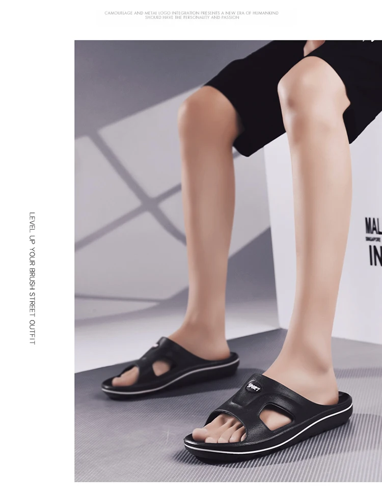New slippers men's summer 2025 new trend home indoor bathroom bathing leisure wear-resistant outdoor beach shoes light 40-45