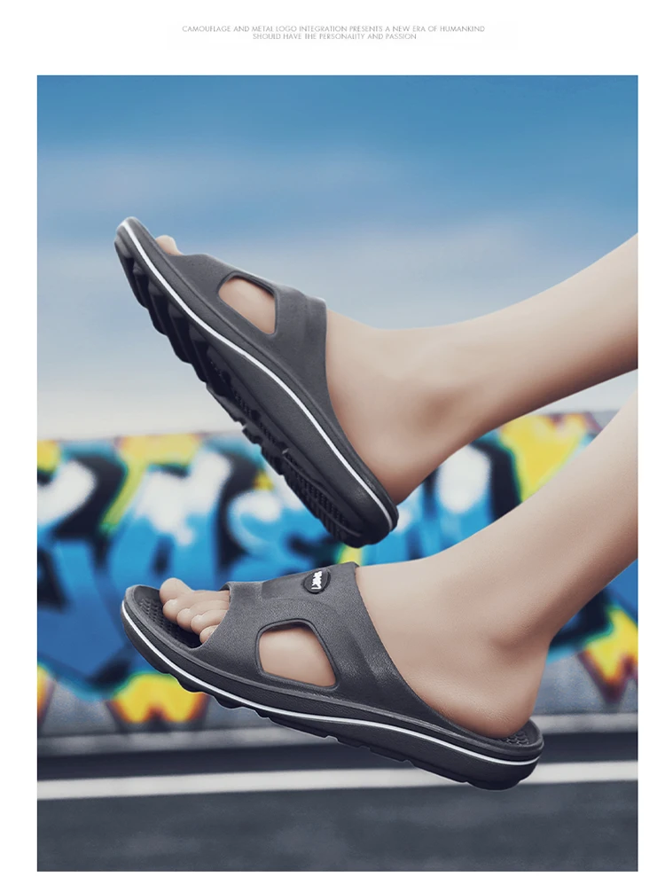 New slippers men's summer 2025 new trend home indoor bathroom bathing leisure wear-resistant outdoor beach shoes light 40-45