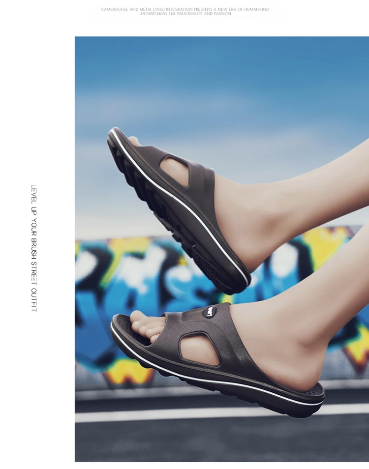 New slippers men's summer 2025 new trend home indoor bathroom bathing leisure wear-resistant outdoor beach shoes light 40-45