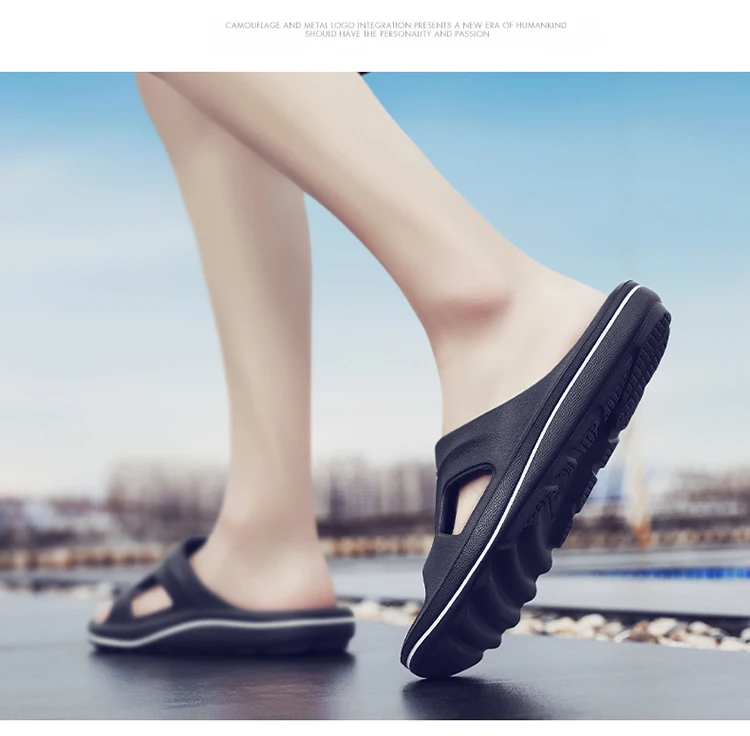 New slippers men's summer 2025 new trend home indoor bathroom bathing leisure wear-resistant outdoor beach shoes light 40-45