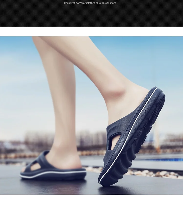 New slippers men's summer 2025 new trend home indoor bathroom bathing leisure wear-resistant outdoor beach shoes light 40-45