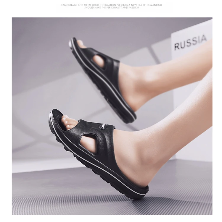New slippers men's summer 2025 new trend home indoor bathroom bathing leisure wear-resistant outdoor beach shoes light 40-45