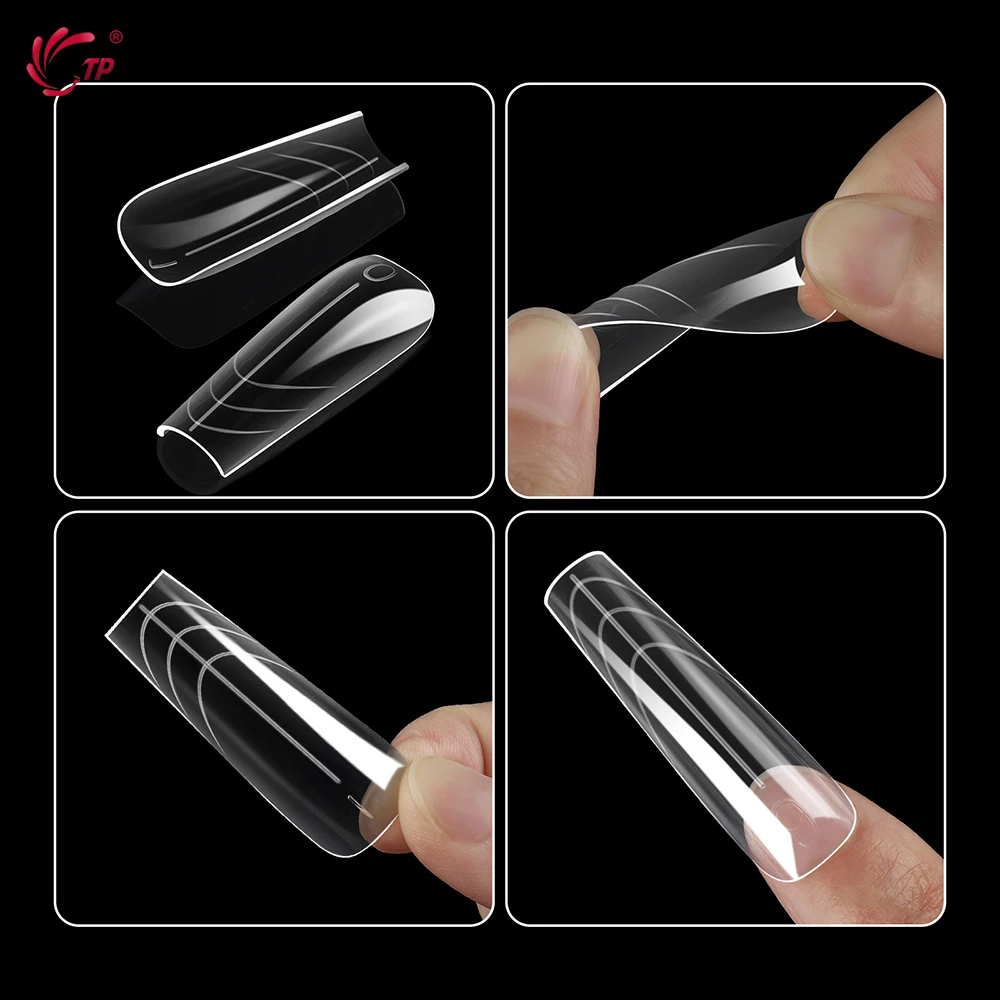 TP 150Pcs/box Nail Dual Forms Acrylic Poly Nail Gel UV Quick Building Molds 15 Sizes Reusable Nail Extension Top Manicure Tools