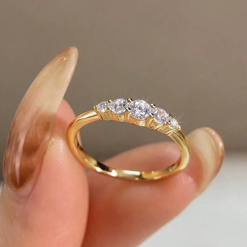 The Color 925 Sterling Silver Zircon Fashion Gorgeous Ring For Women Engagement Wedding Luxury High Quality Fine Jewelry