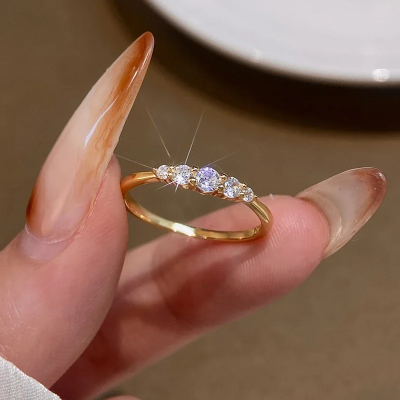 The Color 925 Sterling Silver Zircon Fashion Gorgeous Ring For Women Engagement Wedding Luxury High Quality Fine Jewelry