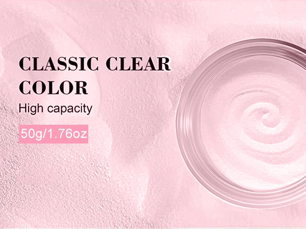 Honey Joy 50g Dipping Nail Powder Pink Clear Nude Dip Powder Nature Dry Without Lamp Cure for French Nail Art DIY Salon Effect