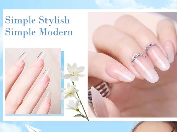 Honey Joy 50g Dipping Nail Powder Pink Clear Nude Dip Powder Nature Dry Without Lamp Cure for French Nail Art DIY Salon Effect