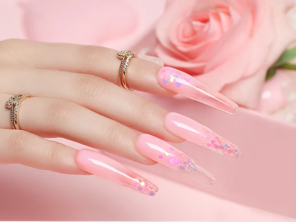 Honey Joy 50g Dipping Nail Powder Pink Clear Nude Dip Powder Nature Dry Without Lamp Cure for French Nail Art DIY Salon Effect