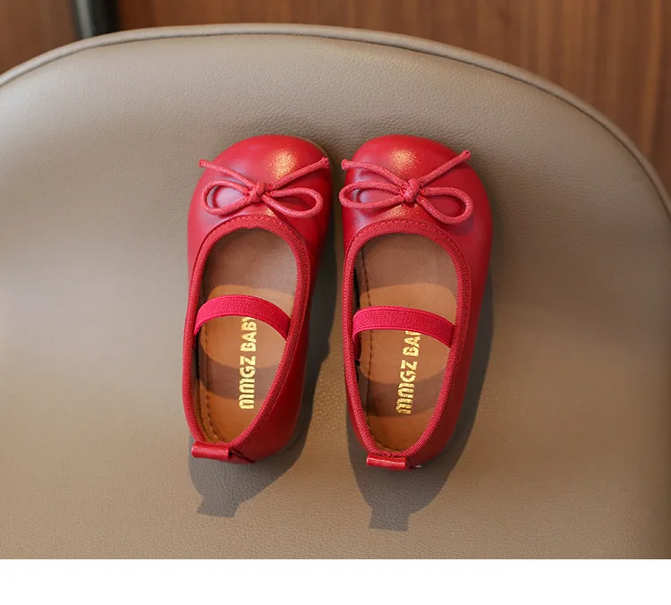 Children Flats Girls PU Leather Shoes Spring Autumn Kids Dancing Shoes For Girl Soft Flexible Toddler Shoes Gold, Red, Silver