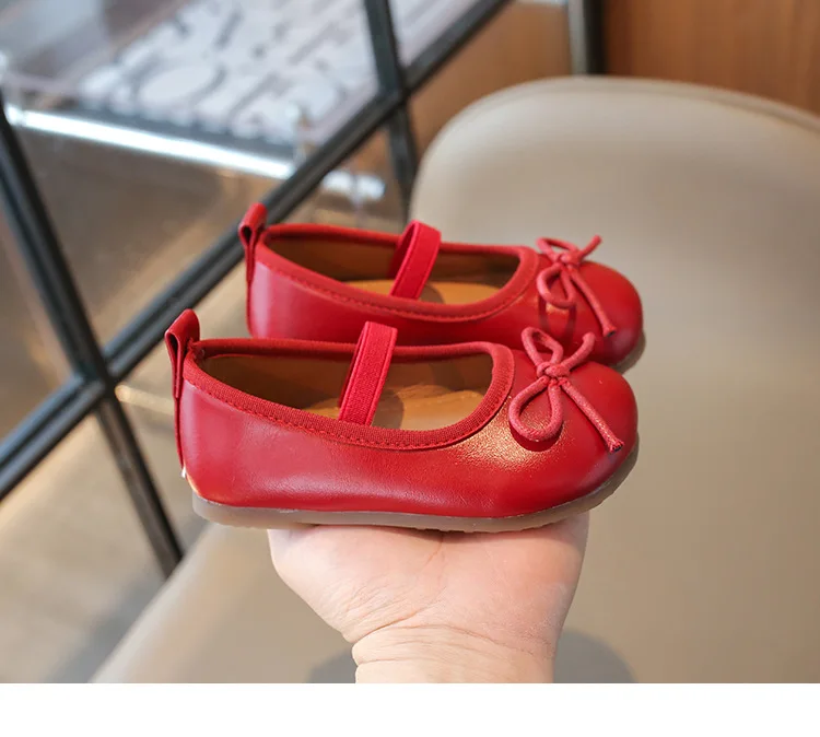 Children Flats Girls PU Leather Shoes Spring Autumn Kids Dancing Shoes For Girl Soft Flexible Toddler Shoes Gold, Red, Silver