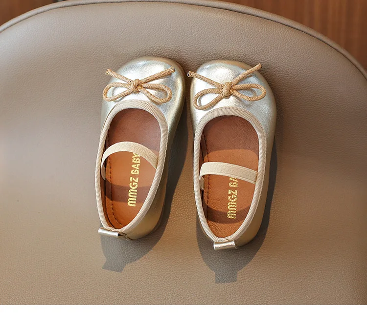 Children Flats Girls PU Leather Shoes Spring Autumn Kids Dancing Shoes For Girl Soft Flexible Toddler Shoes Gold, Red, Silver