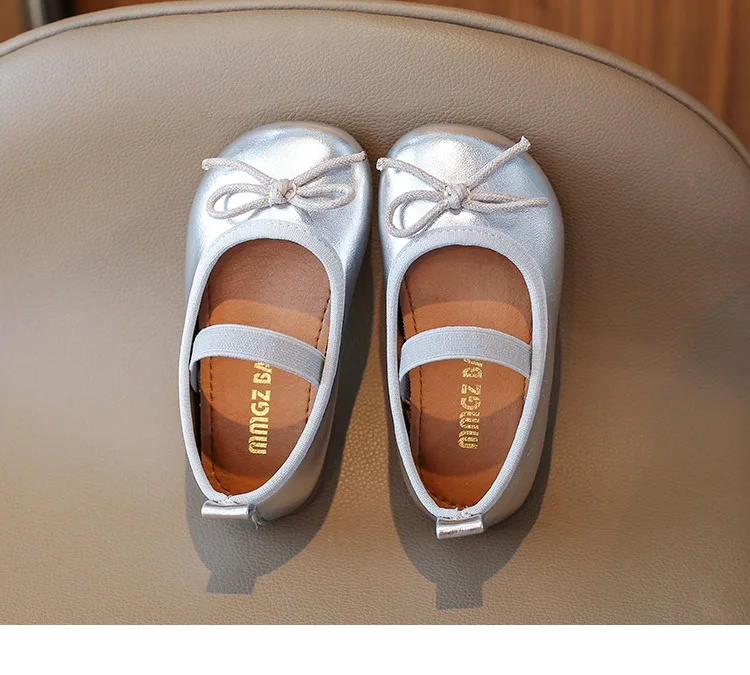 Children Flats Girls PU Leather Shoes Spring Autumn Kids Dancing Shoes For Girl Soft Flexible Toddler Shoes Gold, Red, Silver