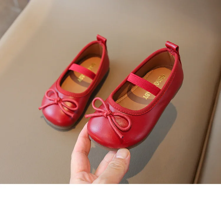 Children Flats Girls PU Leather Shoes Spring Autumn Kids Dancing Shoes For Girl Soft Flexible Toddler Shoes Gold, Red, Silver