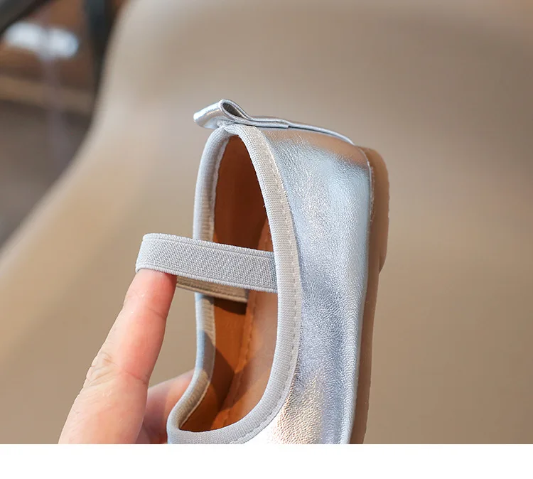 Children Flats Girls PU Leather Shoes Spring Autumn Kids Dancing Shoes For Girl Soft Flexible Toddler Shoes Gold, Red, Silver