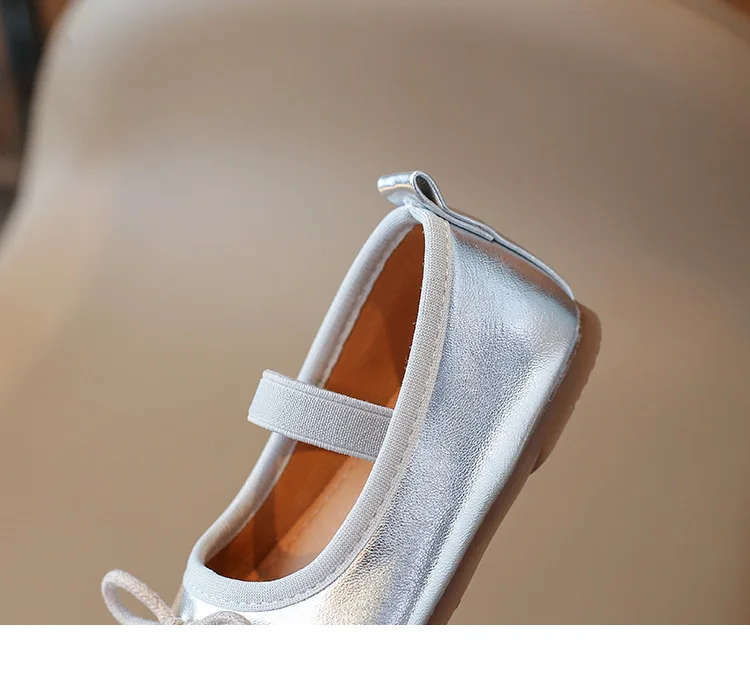 Children Flats Girls PU Leather Shoes Spring Autumn Kids Dancing Shoes For Girl Soft Flexible Toddler Shoes Gold, Red, Silver