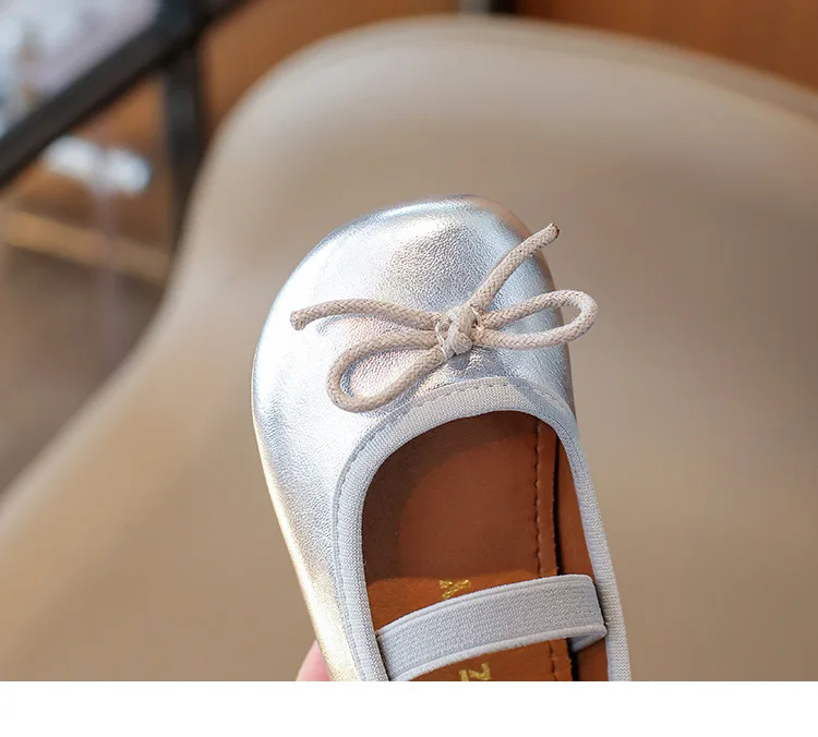 Children Flats Girls PU Leather Shoes Spring Autumn Kids Dancing Shoes For Girl Soft Flexible Toddler Shoes Gold, Red, Silver