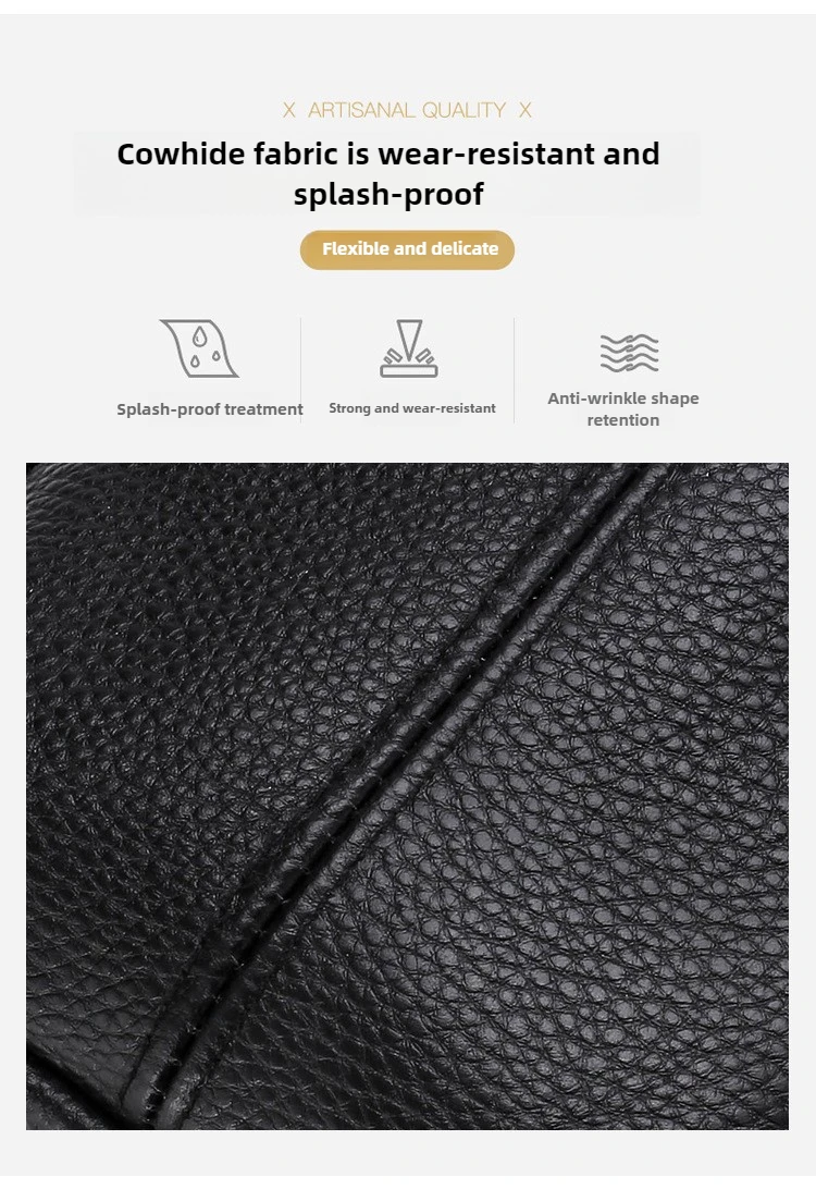 Genuine Leather Chest Pack Men's Large-capacity Cowhide Shoulder Bag Business Commuter Men's Crossbody Bag Phone Storage Bag