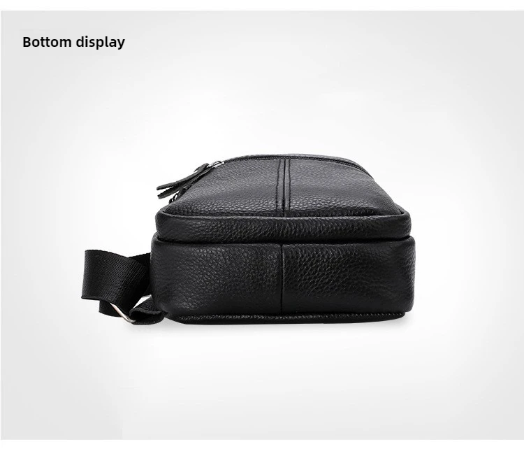 Genuine Leather Chest Pack Men's Large-capacity Cowhide Shoulder Bag Business Commuter Men's Crossbody Bag Phone Storage Bag