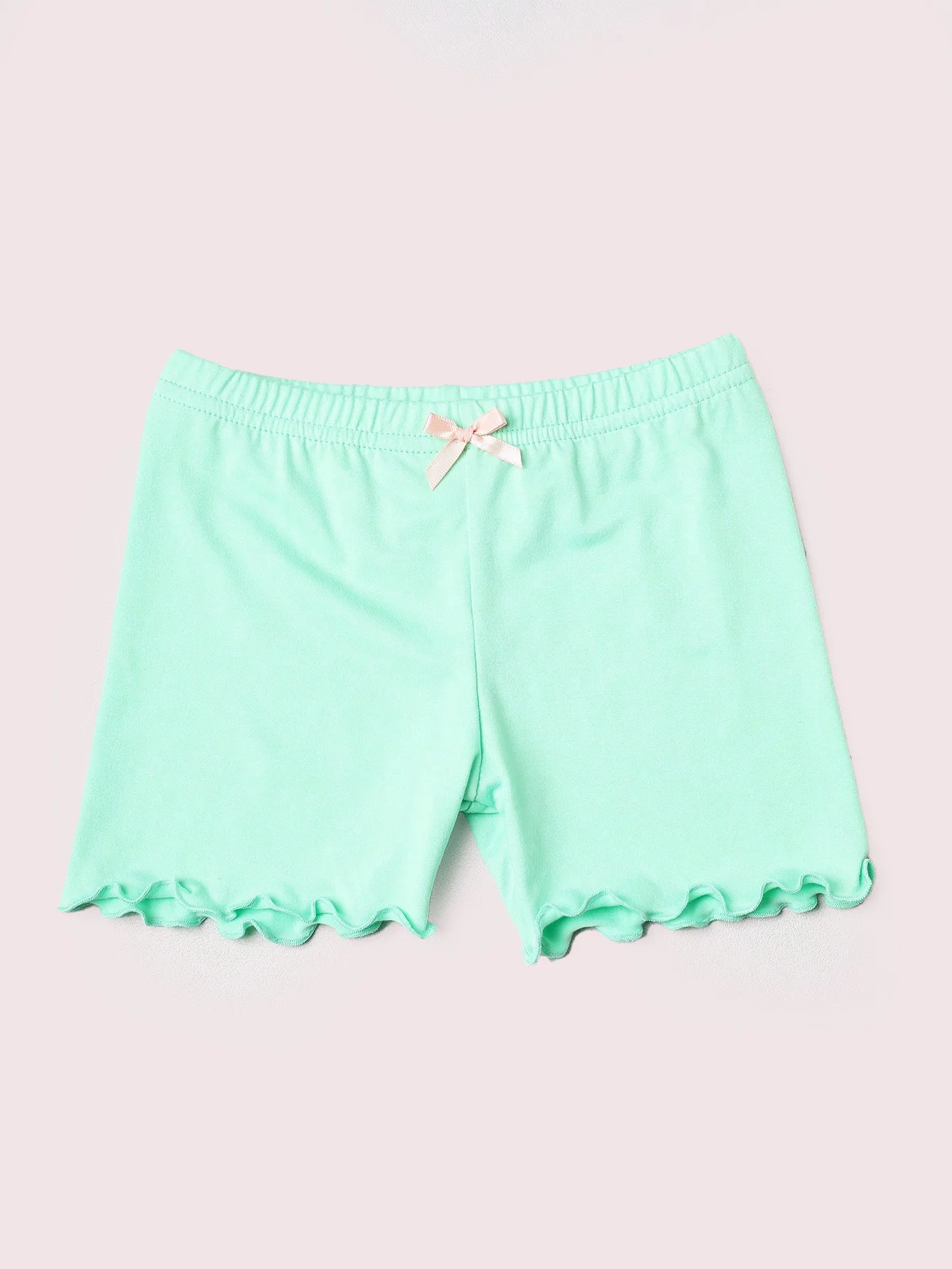 4 Pairs of Girls Cute Safety Short Pants,Kids Fashion Soft Elastic Waist Solid Color Leggings Set for 1-12 Years Babies and Kids