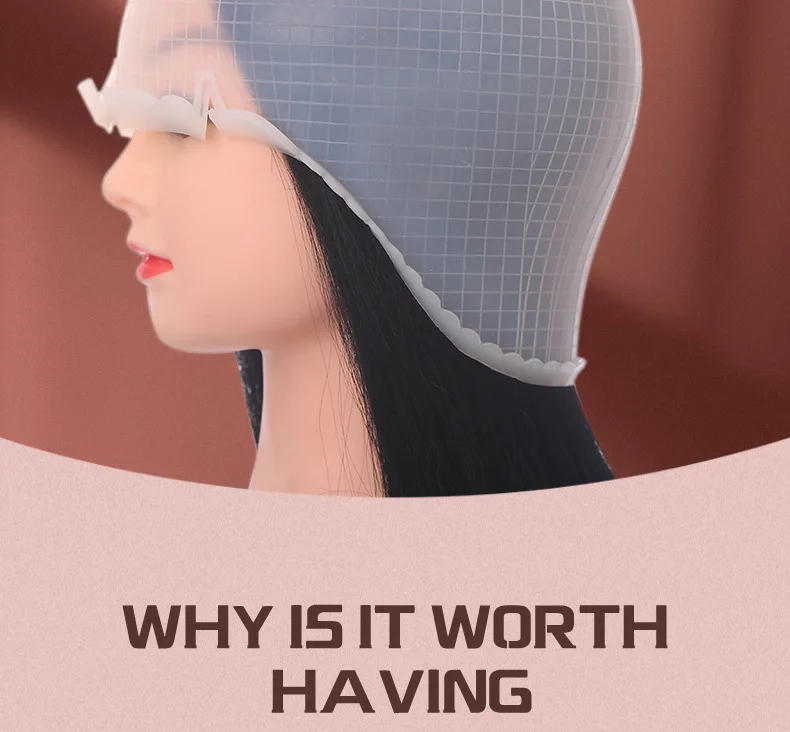 Silicone Highlighting Cap Beauty Salon Hair Caps Bonets Reuse Hairdressing Professional Hair Dyes Hair Wrap Equipment Stylist