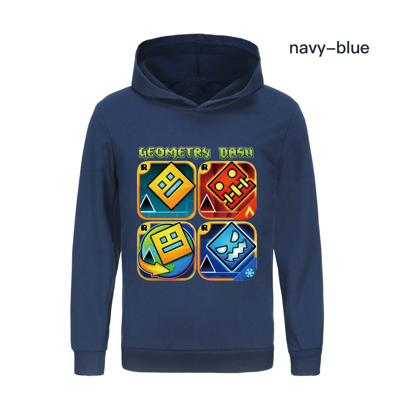 Geometry Dash Clothes Kids Spring Autumn Hoodies Baby Boys Hooded Sweatshirts Toddler Girls Casual Outerwear Children Coats